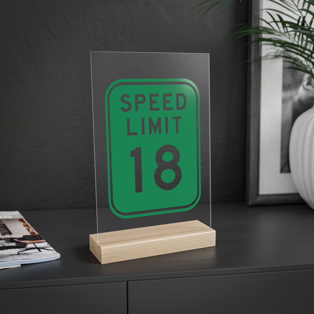 The 18 Desk Sign
