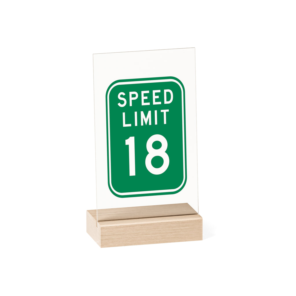 The 18 Desk Sign