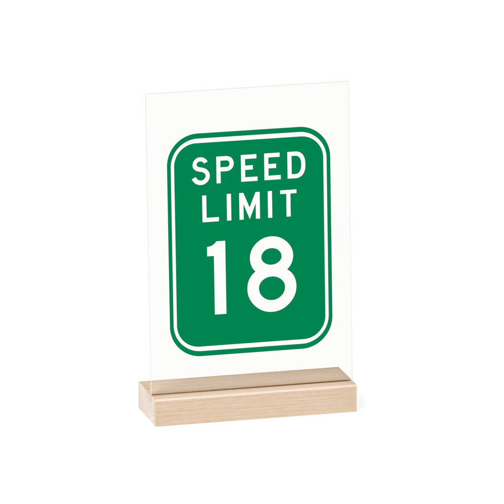The 18 Desk Sign